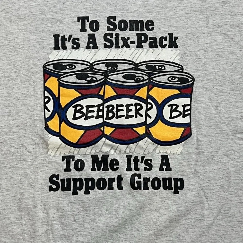 Vintage Delta Pro Weight Short Sleeve T-Shirt Size 2XL Beer Funny Comedy Y2K